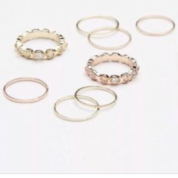 Free People Jewelry - Free People Fire Opal Ring Set